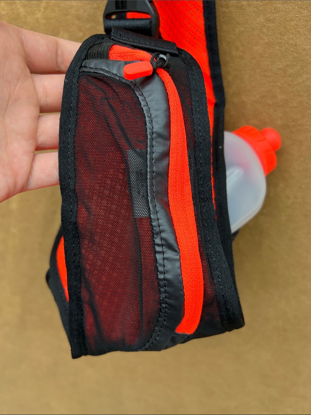 Nike Black and Orange Waist Hydration Pack with Bottle - Picture 5 of 6
